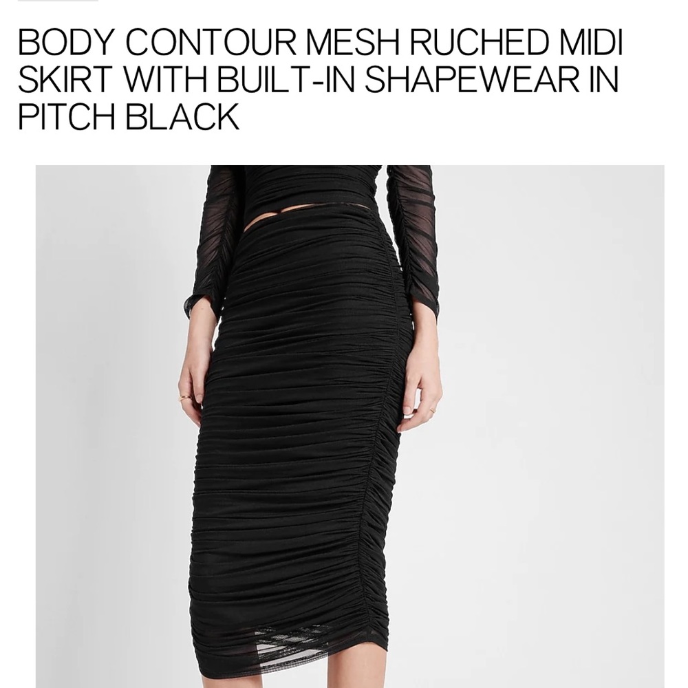 Rouched built in shapewear skirt